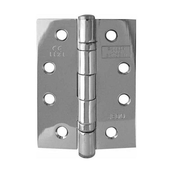 Frelan -  Ball Bearing Hinges 102 X 76 X 3mm Grade 11 Fire Rated Stainless Steel  - Polished Chrome - J8500PC (Pair) - Choice Handles