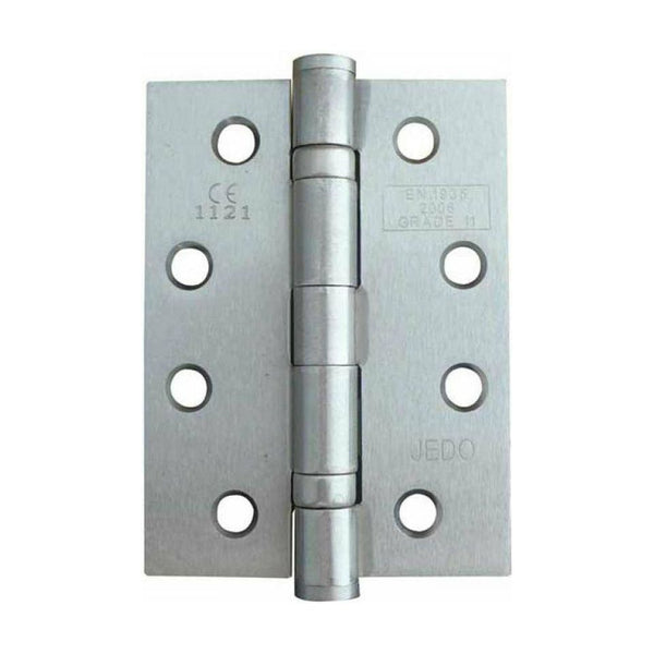 Frelan -  Ball Bearing Hinges 102 X 76 X 3mm Grade 11 Fire Rated Stainless Steel  - Satin Chrome - J8500SC (Pair) - Choice Handles