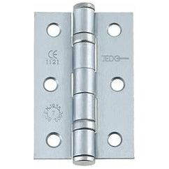 Frelan -  Steel Ball Bearing Hinge 3inch 76x50x2mm - Satin Chrome - J8502SC - (Pair) - Choice Handles