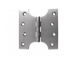 102 x 124 x 4mm Parliament Projection Hinges - Satin Chrome - J9009B5SC - Choice Handles