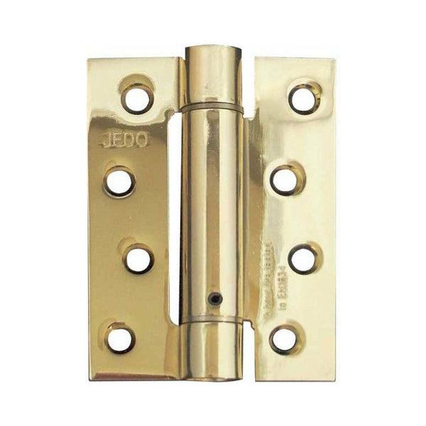 Frelan - Adjustable Fire Rated Door Closing Spring Hinge - Polished Brass - J9800EB (sold in packs of 3) - Choice Handles