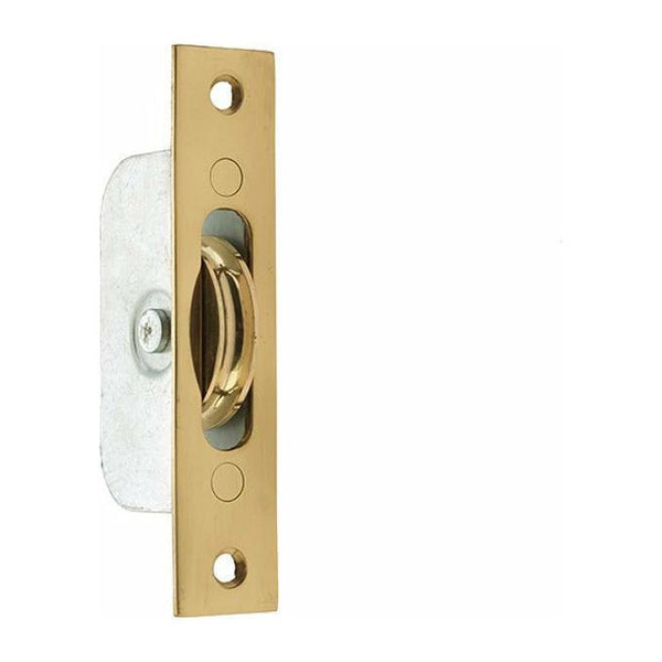 Frelan - Sash Window Axle Pulley With Brass Roller - Polished Brass - J993BPC - Choice Handles