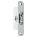 Frelan - Sash Window Radius Axle Pulley With Brass Roller - Polished Chrome - J996PC - Choice Handles