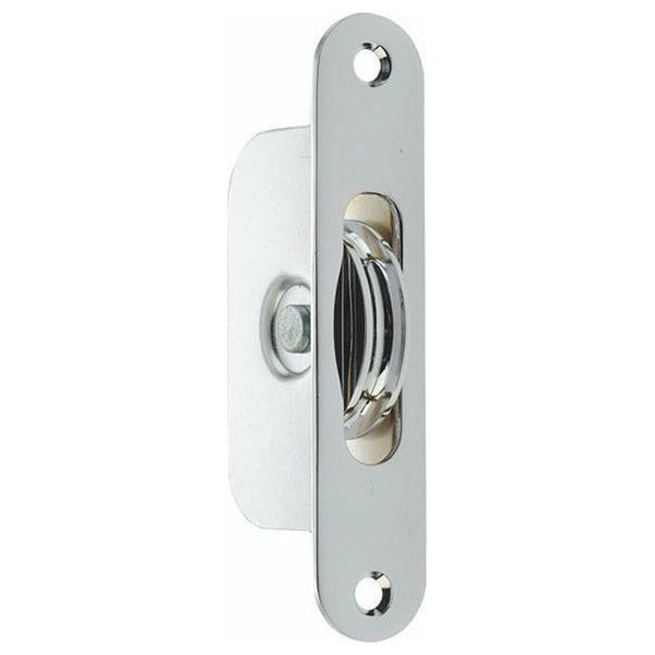 Frelan - Sash Window Radius Axle Pulley With Brass Roller - Polished Chrome - J996PC - Choice Handles