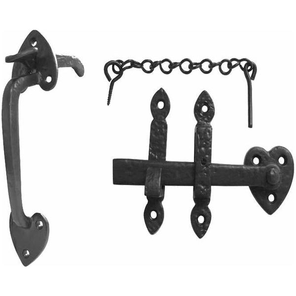 Frelan - Gate Thumb Latch 203mm - Black Antique - JAB18 - Choice Handles