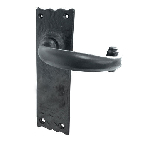 Frelan - Regal Door Handles On Backplate - Lever Latch - Black Antique - JAB2L - Choice Handles
