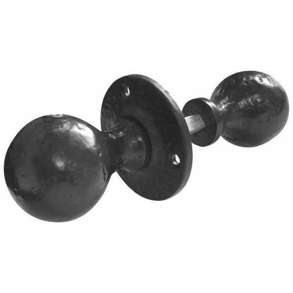 Frelan - Ball Shape Rim Door Knob - Black Antique - JAB5R - Choice Handles