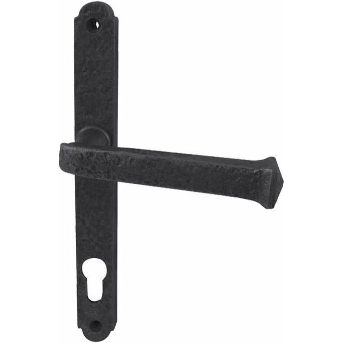 Frelan - PVCu Lever Door Handles (240mm Backplate - 92mm C/C Euro Lock) - Black Antique - JAB700 - Choice Handles