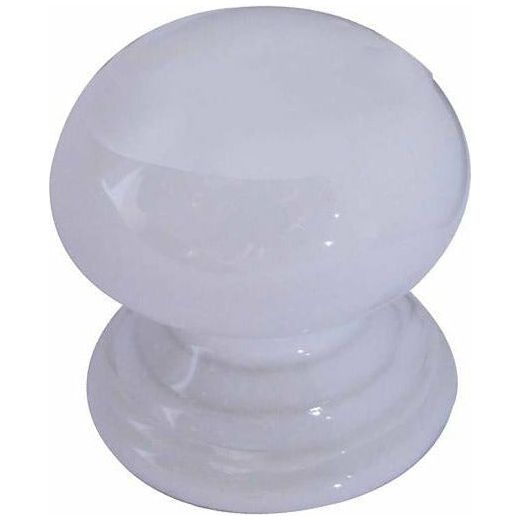 Frelan - Porcelain 32mm Cupboard Door Knobs - Plain White - JC15 - Choice Handles