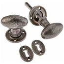 Jedo - Valley Forge Oval Mortice Door Knob - Pewter Patina - VF5 - Choice Handles