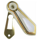 Frelan - Porcelain Covered Standard Profile Escutcheons - White Porcelain With Goldline - JC22 - Choice Handles