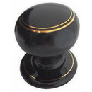 Frelan - Porcelain Mortice Door Knobs - Goldline Black - JC70 - Choice Handles