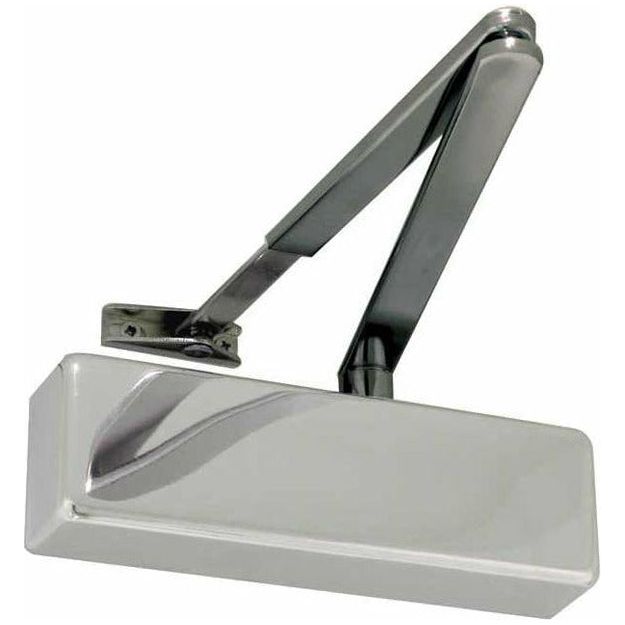 Frelan - Contract Size 2-4 Overhead Door Closer With Matching Arm - Polished Nickel - JD150PN - Choice Handles