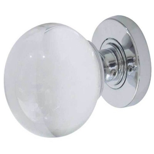 Jedo - Plain Ball Glass Door Knob - Polished Chrome - JH5201PC - Choice Handles
