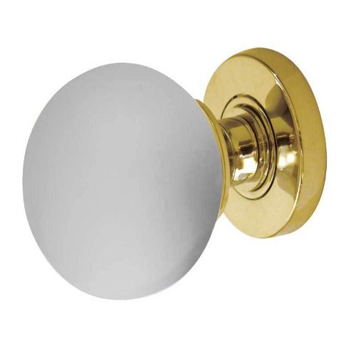 Jedo - Frosted Ball Glass Mortice Door Knob - Polished Brass - JH5204PB - Choice Handles