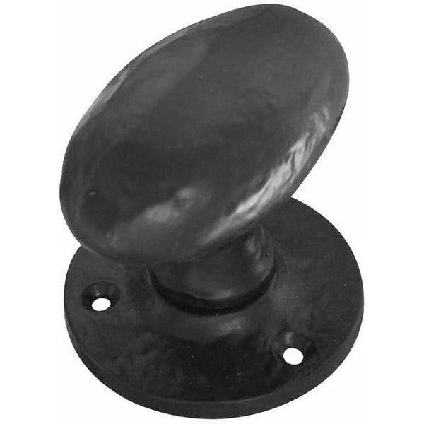 Frelan - Oval Shape Mortice Door Knob  - Black Antique - JAB48 - Choice Handles