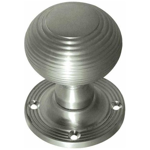 Frelan - Reeded Mortice Door Knob  - Satin Chrome - JR6MSC - Choice Handles