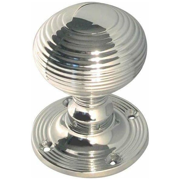 Frelan - Reeded Mortice Door Knob  - Polished Chrome - JR6MPC - Choice Handles