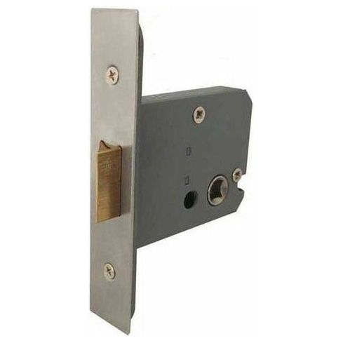 Frelan - Heavy Double Sprung Boxed Mortice Latch 63mm - Satin Stainless Steel - JL1040SS - Choice Handles