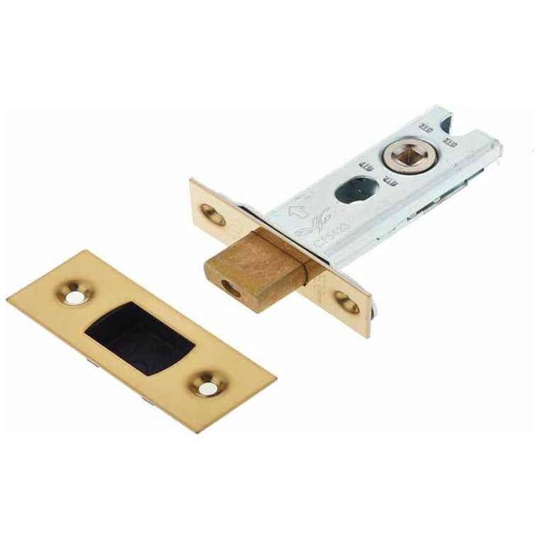 Frelan - Heavy Duty Tubular Deadbolts 76mm - PVD Polished Brass - JL-HDB76PVD - Choice Handles