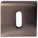 Frelan - Standard Key Hole Profile Square Escutcheon -Dark Bronze - JV4005DB - Choice Handles
