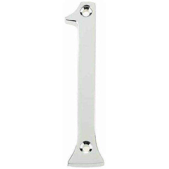 Jedo 75mm Polished Chrome Screwfix Numeral 1" - JNPC-1 - Choice Handles