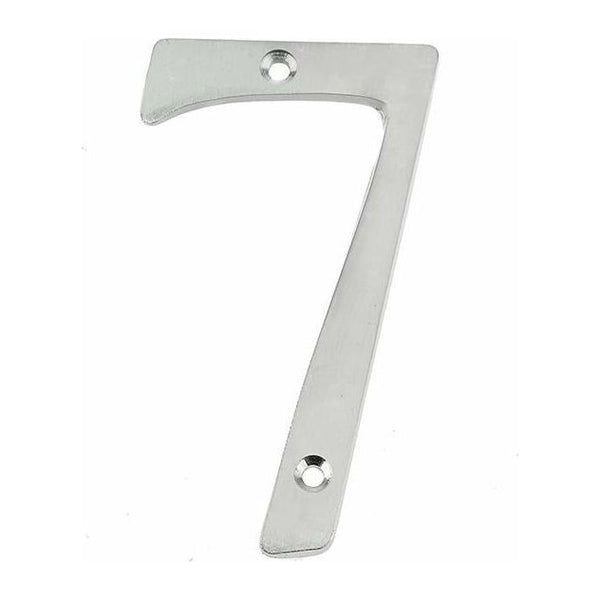 Jedo 75mm Satin Chrome Screwfix Numeral 7"  - JNSC-7 - Choice Handles