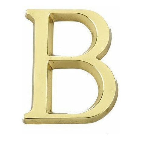 Jedo 50mm Polished Brass Pinfix Letter B" - JP-B - Choice Handles