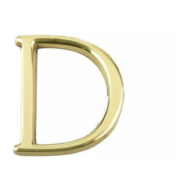 Jedo 50mm Polished Brass Pinfix Letter D" - JP-D - Choice Handles