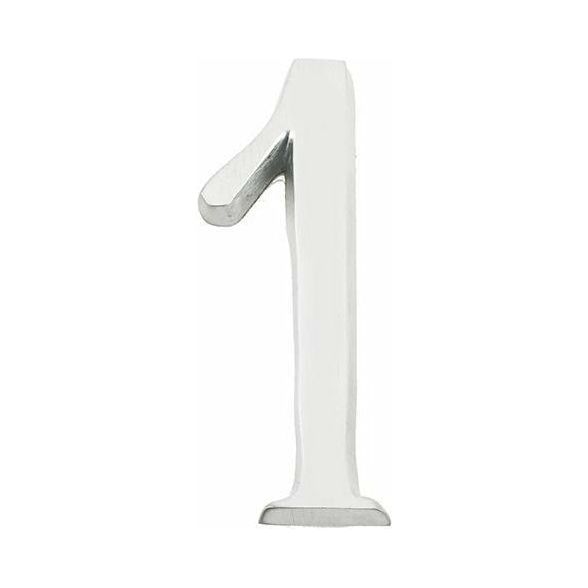 Jedo 60mm Polished Chrome Pinfix Numeral 1" - JPC-1 - Choice Handles