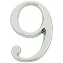 Jedo 60mm Polished Chrome Pinfix Numeral 9" - JPC-9 - Choice Handles