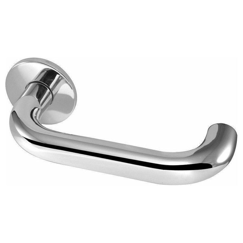 Frelan - Orbit 19mm Door Handles On Round Rose - Polished Stainless Steel - JPS13 - Choice Handles