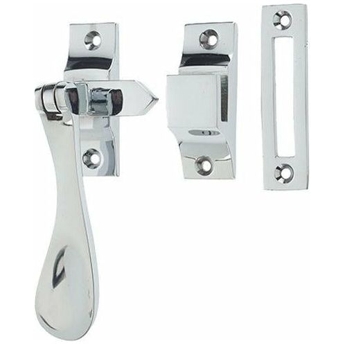 Frelan - Reversible Casement hook and Mortice Window Fastener - Polished Chrome - JV45RPC - Choice Handles