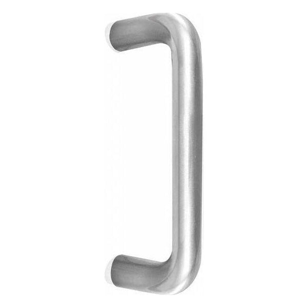 D Shaped Pull Handle 300mm x 19mm dia Bolt Through Fixing - Polished Stainless Steel - JPS119C - Choice Handles