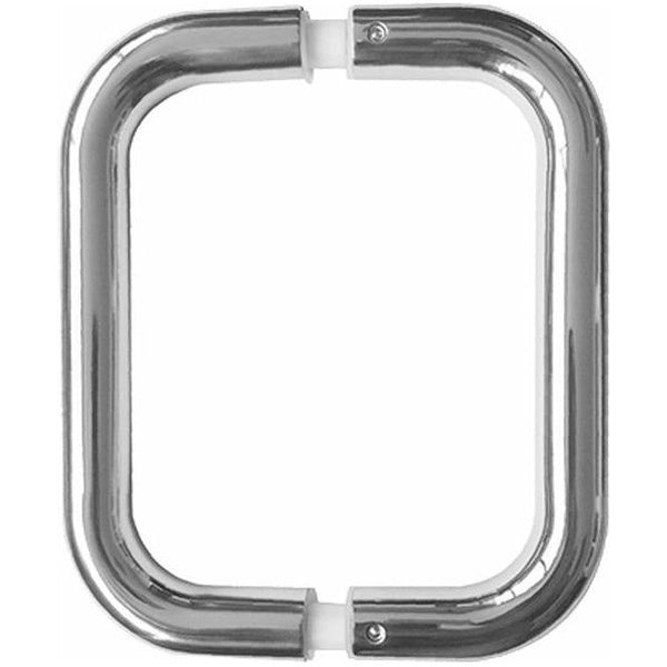 D Shaped Pull Handle 425mm x 22mm dia Back To Back Fixing - Polished Stainless Steel - JPS123C - Choice Handles