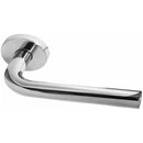 Frelan - Radium Door Handles On Round Rose - Polished Stainless Steel - JPS403 - Choice Handles