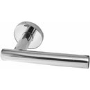 Frelan - Orbit 22mm Door Handles On Round Rose - Polished Stainless Steel - JPS412 - Choice Handles
