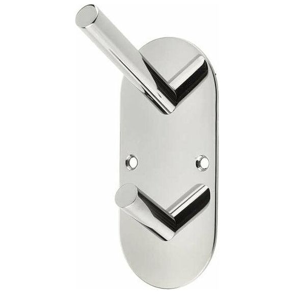 Frelan - Hat & Coat Hook On Rounded Backplate - Polished Stainless Steel - JPS902B - Choice Handles