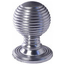 Frelan - Reeded 28mm Cupboard Knob - Satin Chrome - JR23SC - Choice Handles