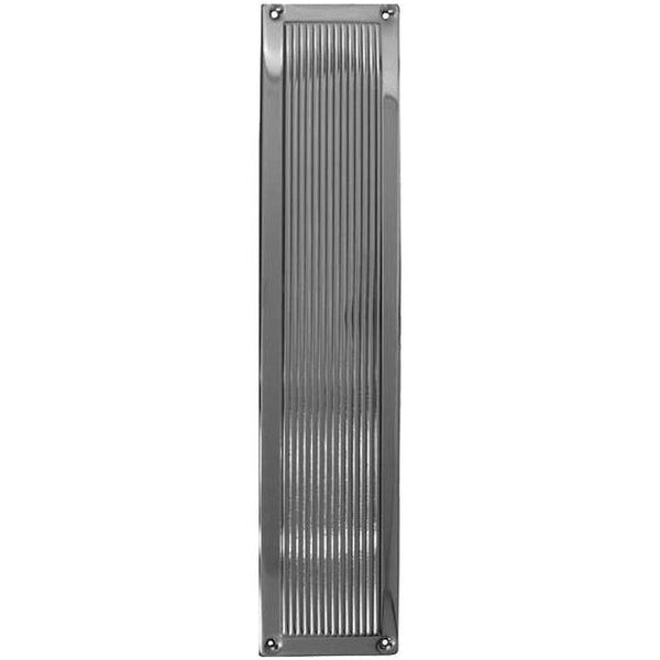 Frelan - Reeded Finger Plate 305mm x 75mm - Satin Chrome - JR5SC - Choice Handles