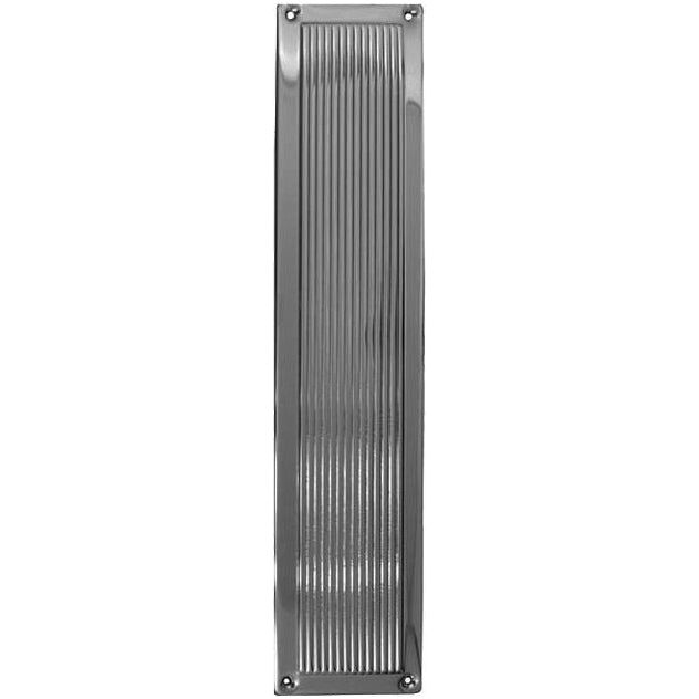 Frelan - Reeded Finger Plate 305mm x 75mm - Satin Chrome - JR5SC - Choice Handles