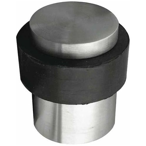 Frelan - Cylinder Floor Mounted Door Stop - Satin Stainless Steel - JSS06 - Choice Handles