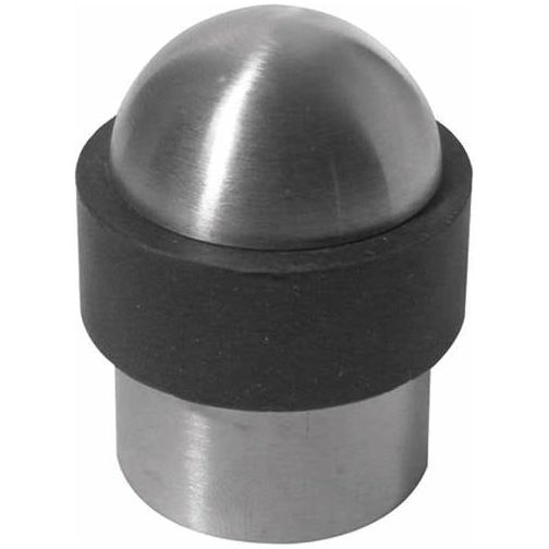 Frelan - Dome Top Cylinder Floor Mounted Door Stop - Satin Stainless Steel - JSS09 - Choice Handles