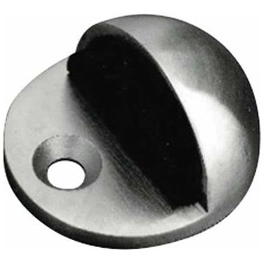 Frelan - Oval Floor Mounted Door Stop 45mm x 22.5mm - Satin Stainless Steel - JSS08 - Choice Handles