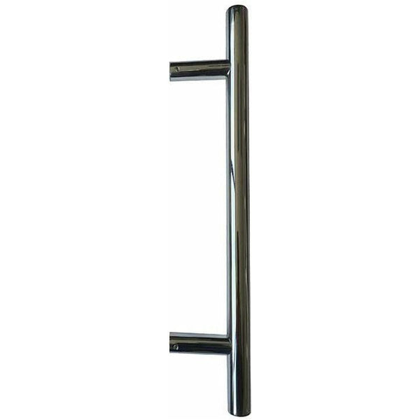 Guardsman Pull Handle 1000mmx19mm 900mm centres  Bolt Through Fixing - Polished Stainless Steel - JPS219C - Choice Handles