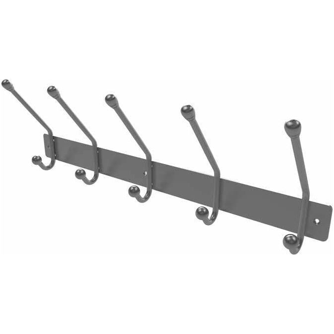 Frelan - Multi Coat Hook Units, 5 Hooks 450mm - Satin Stainless Steel - JSS801 - Choice Handles