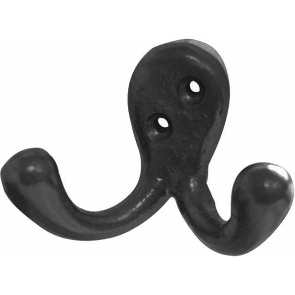 Frelan - Double Robe Hook - Black Antique - JAB79 - Choice Handles