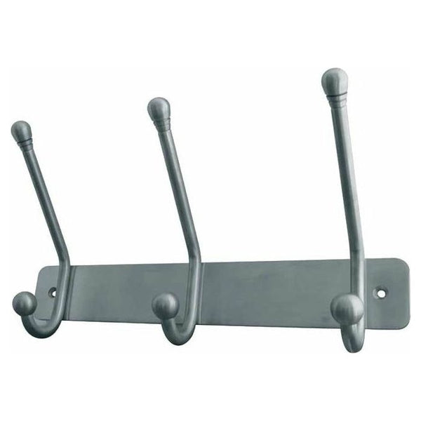 Frelan - Multi Coat Hook Units, 3 Hooks 250mm - Satin Stainless Steel - JSS800 - Choice Handles