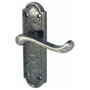 Frelan - Turnberry Door Handles On Backplate - Latch - Pewter - PEW301 - Choice Handles