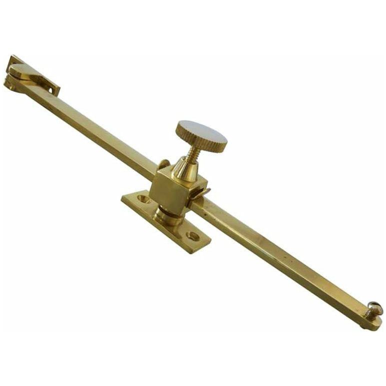 Frelan - Sliding Screw Down Window Stay (12") 350mm - Polished Brass - JV151PB - Choice Handles